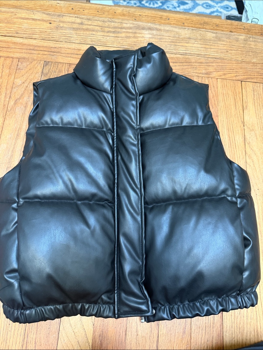 Black Puffer Vest - womens Quilted Sleeveless Jacket